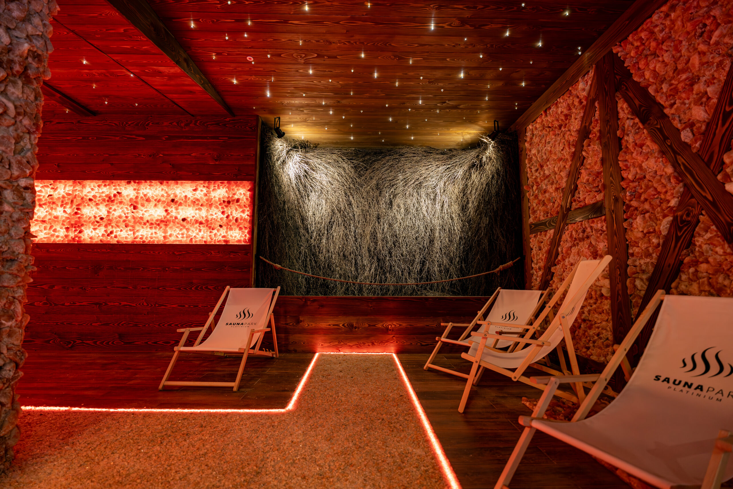 wnętrze groty solnej w saunapark platinium kraków